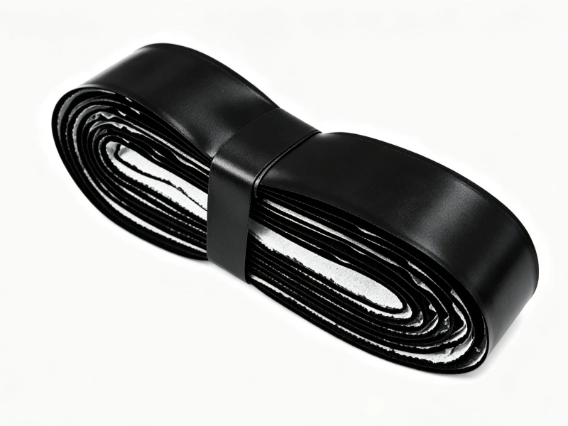 Cushioned replacement racket grip close-up
