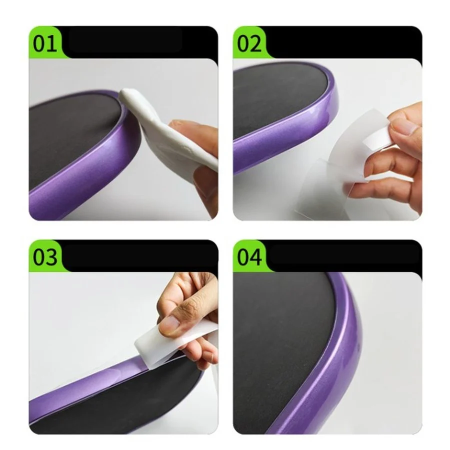 EG-02 pickleball edge guard tape being applied to a paddle