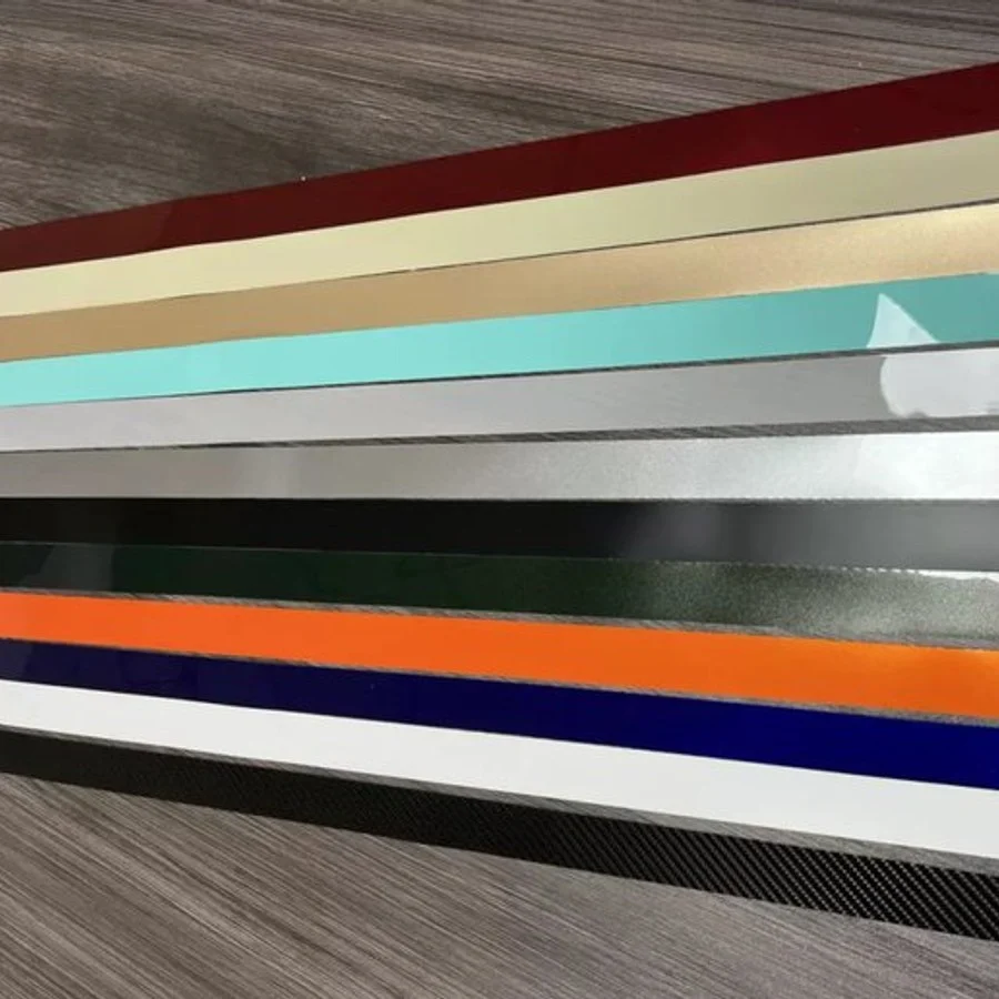 EG-03 TPU padel frame tape in a range of metallic and carbon colors