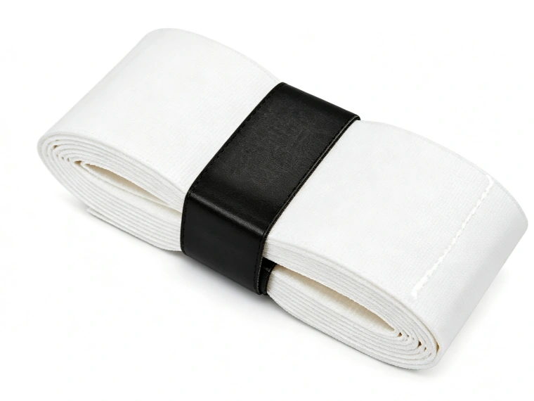 OG-C01 white soft feel overgrip roll with black band