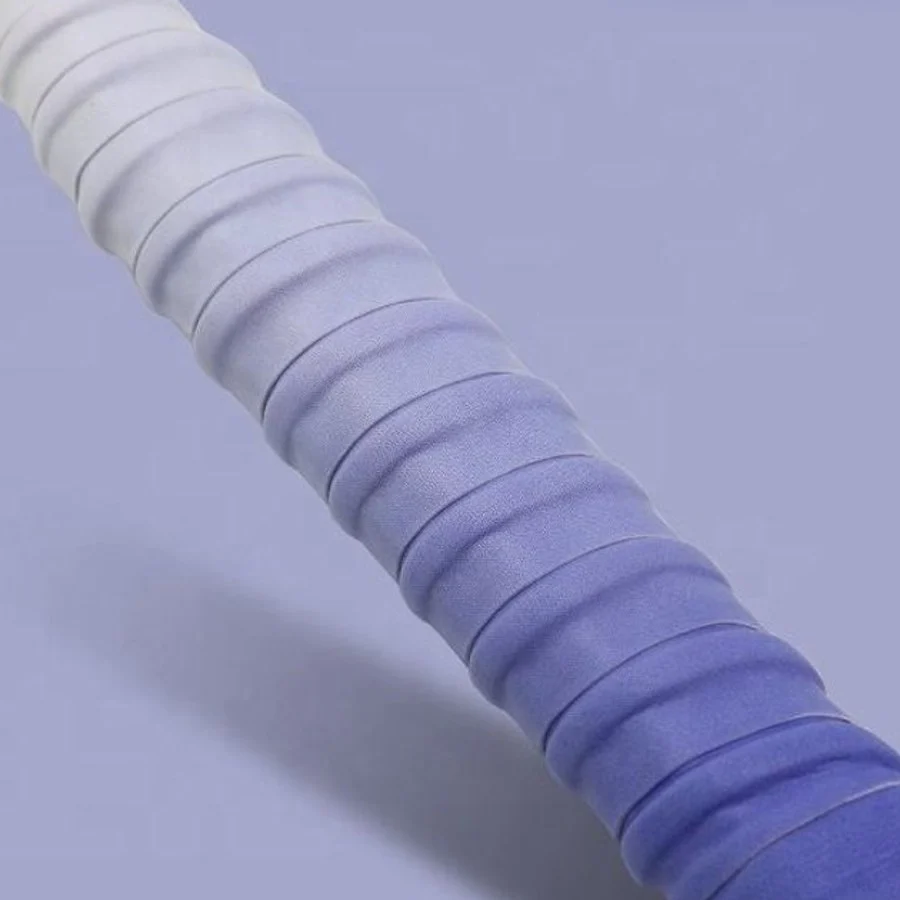 OG-DB01 lavender gradient dragon-bone overgrip on a racket handle