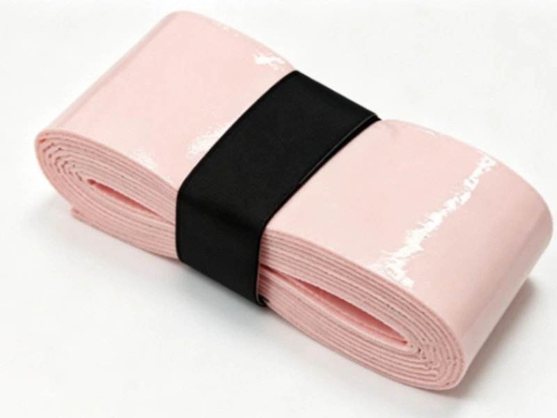 OG-T02 light pink soft-touch tacky overgrip roll with black band