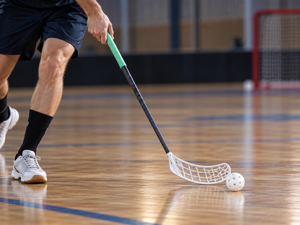 Floorball equipment and grip application scene